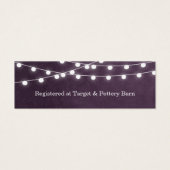 Plum String Lights Bruiloft invoegen Kaart (Voorkant)