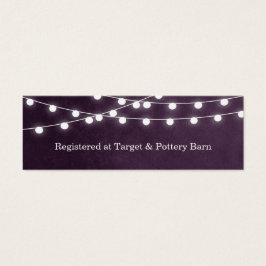 Plum String Lights Bruiloft invoegen Kaart