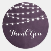 Plum String Lights Dank u Sticker (Voorkant)