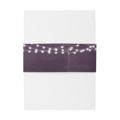 Plum String Lights Wedding Invitation Belly Band Uitnodigingen Wikkel (Achterkant Voorbeeld)
