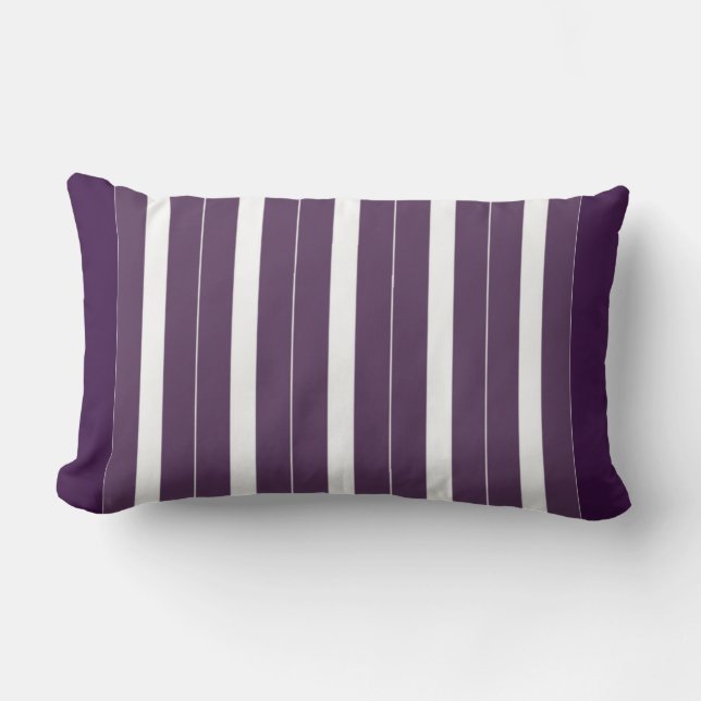 Plum Stripe Lumbar Reversisible Pillow Kussen (Voorkant)