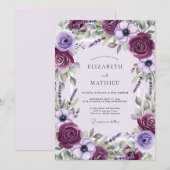 Plum Sublime Spring Wedding Kaart (Voorkant / Achterkant)