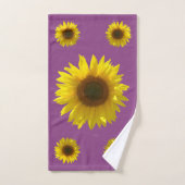 Plum - Sunflower Bad Handdoek (Handdoek)