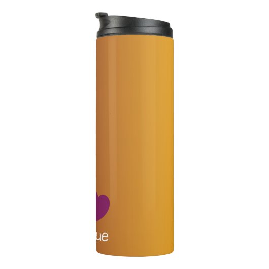 Plum Sunset - Gradiënt met een hart Thermosbeker (Geroteerd rechts)