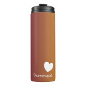 Plum Sunset Gradient Thermische Tumbler met een ha Thermosbeker (Voorkant)