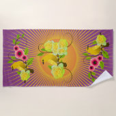 Plum Sunshine & Dew Drops Strandlaken (Voorkant)