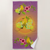 Plum Sunshine & Dew Drops Strandlaken (Voorkant)