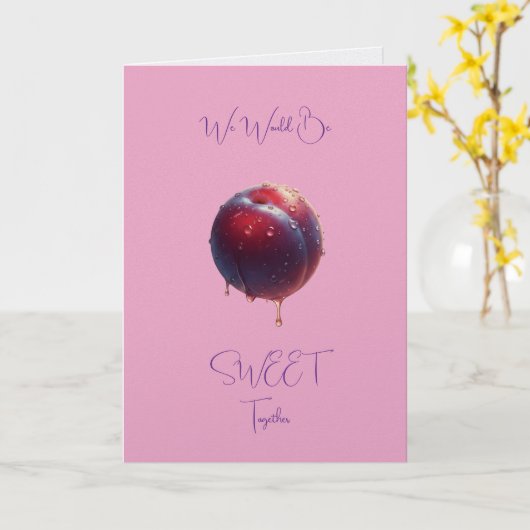 Plum Sweet Valentines Kaart (Gele Bloem)