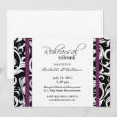 Plum Swirl Rehearsal Dinner Kaart (Voorkant / Achterkant)