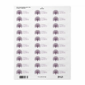 Plum Swirl Tree Return-adres Etiket (Full Sheet)