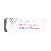 Plum Swirl Wood Grain Tree Return-adres Etiket (Voorkant)