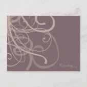 Plum Swirls · Save the Date Briefkaart (Achterkant)