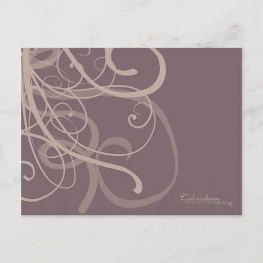 Plum Swirls · Save the Date Briefkaart (Achterkant)