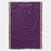 Plum/Tan - Throw Blanket - HAMbyWhiteGlove Deken (Voorkant Verticaal)