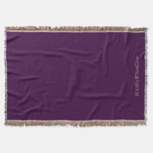Plum/Tan - Throw Blanket - HAMbyWhiteGlove Deken