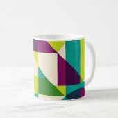 Plum Teal Geometric Abstract Koffiemok (Voorkant rechts)