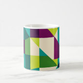 Plum Teal Geometric Abstract Koffiemok (Center)