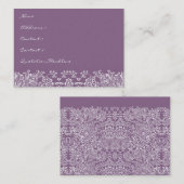 Plum Tortelduifjes Visitekaartjes (Voorkant / Achterkant)