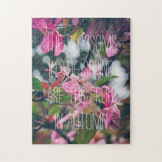 Plum Tree Branch met roze bloemen Legpuzzel (Verticaal)