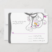 Plum Tree Swirls Tortelduifjes Weddenschap Kaart (Voorkant)