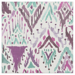 Plum Triumphant Boho Chic Tribal Ikat Stof