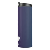 Plum Twilight Gradient Thermische Tumbler met Hart Thermosbeker (Geroteerd rechts)