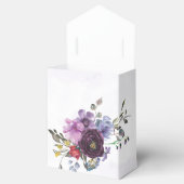 Plum Ultra Violet Botanical Rustic Peony Wedding Bedankdoosjes (Geopend)