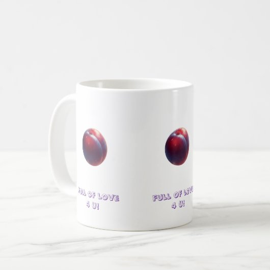 Plum Valentines Koffiemok (Voorkant links)