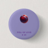Plum Valentines Ronde Button 3,2 Cm (Voorkant)