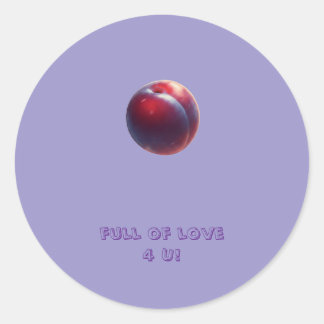 Plum Valentines Ronde Sticker