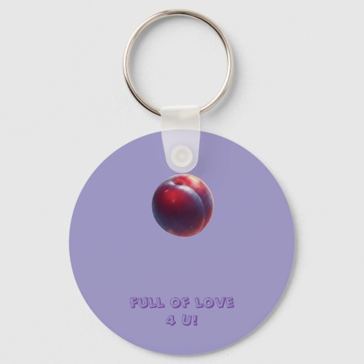 Plum Valentines Sleutelhanger (Achterkant)