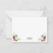Plum Vanilla Floral Gepersonaliseerde notitiekaart Notitiekaartje (Voorkant)