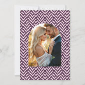 Plum Velvet & Soft Blush Art Deco Wedding Photo Kaart (Achterkant)