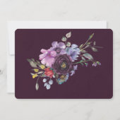 Plum Violet Chic Peony word mijn Bridesmaid Kaart (Achterkant)