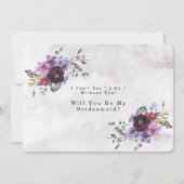 Plum Violet Chic Peony word mijn Bridesmaid Kaart (Voorkant)
