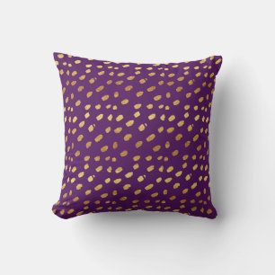 Plum Violet Paars en Gold Decorator Pillow Kussen