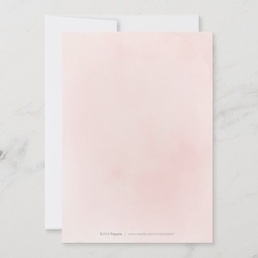 Plum waterverf & dusty roze floral boho bruiloft kaart (Achterkant)