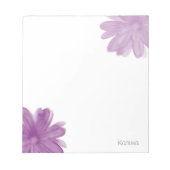 Plum Waterverf Flowers Notitieblok (Voorkant)