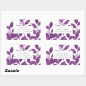 Plum Waterverf Leaves labels (Vel)