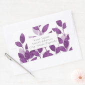 Plum Waterverf Leaves labels (Envelop)