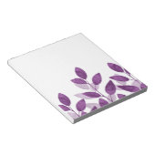 Plum Waterverf Leaves Notitieblok (Schuin)