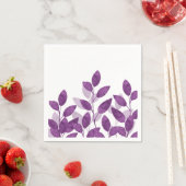 Plum Waterverf Leaves Servet (Insitu)