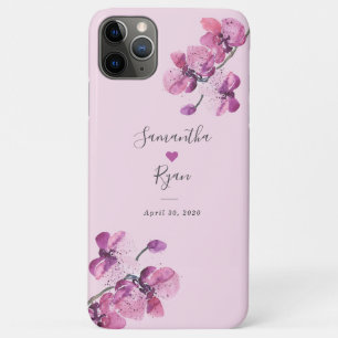 Plum Waterverf Orchid Wedding Keepomwille Case-Mate iPhone Case