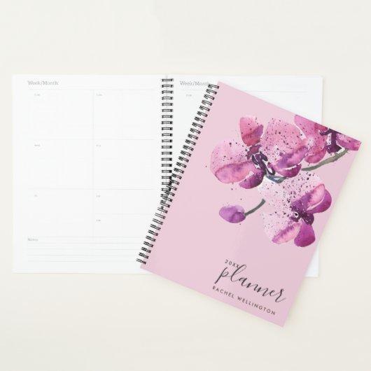 Plum Waterverf Orchids Planner (Display)