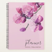 Plum Waterverf Orchids Planner (Voorkant)