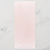 Plum waterverf & stoffige roze boho bloemenbruilof menu (Achterkant)