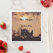 Plum Waterverf Sunset Scenery Trees Best Pap Ever Servet (Insitu)