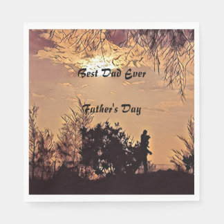 Plum Waterverf Sunset Scenery Trees Best Pap Ever Servet