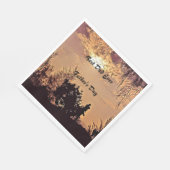 Plum Waterverf Sunset Scenery Trees Best Pap Ever Servet (Hoek)