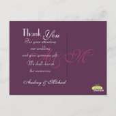 Plum/Wedding/Dank u briefkaarten (Achterkant)
